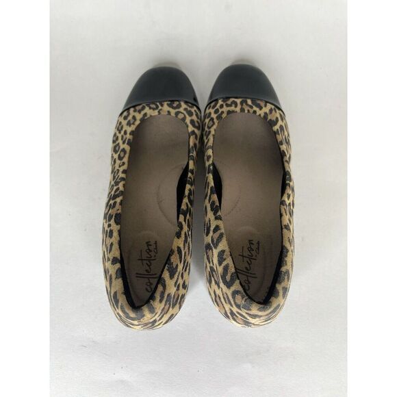 clarks collection womens shoes Pumps Heels Women Size 9M Animal Print - Picture 6 of 15